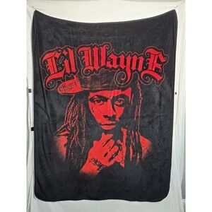 2010 Lil Wayne Fleece Blanket Young Money Concert Merchandise 48 x 60 Weezy